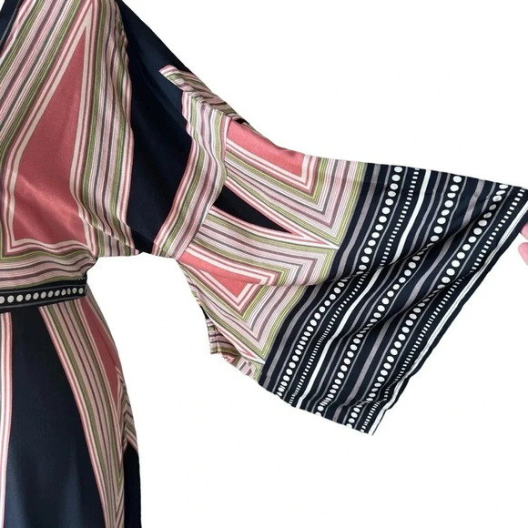 Lulus Montecito Black Geometric Print Maxi Dress Womens size S - Picture 10 of 13